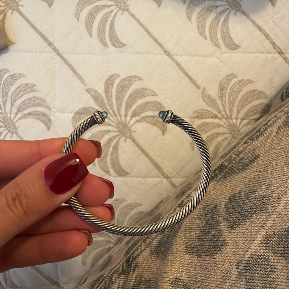 David Yurman 4mm blue topaz bracelet